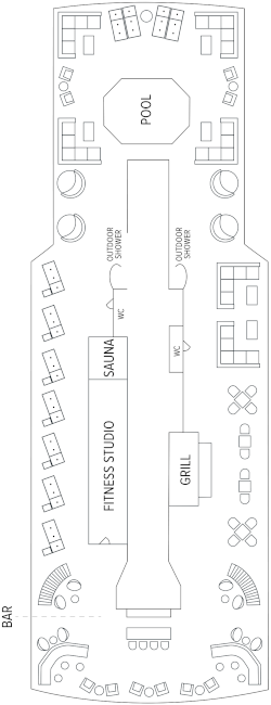 Choose your cabin on Observation Deck             