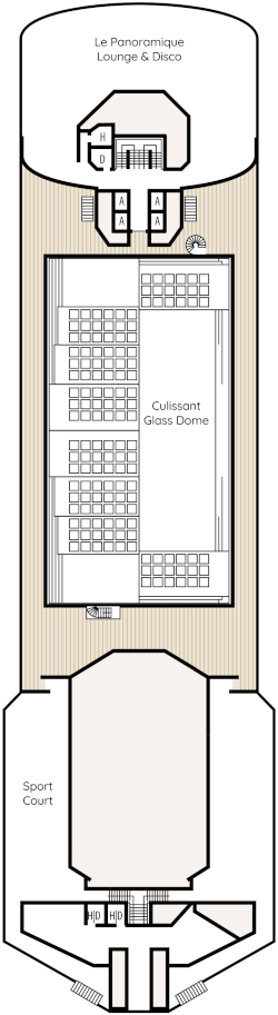 Choose your cabin on Tahiti Deck             
